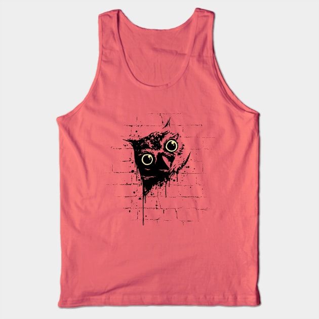 Casual Urban Graffiti Street Art Owl Tank Top by SkizzenMonster